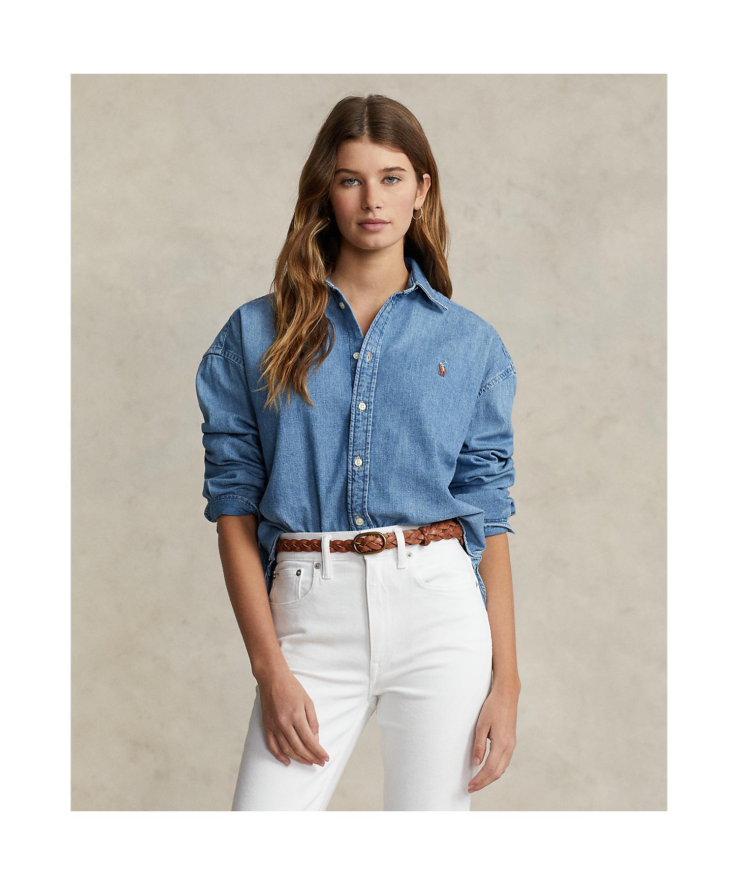 ワイド クロップド デニム シャツ(505425856) | POLO RALPH ワイド クロップド デニム シャツ(505425856) | POLO RALPH