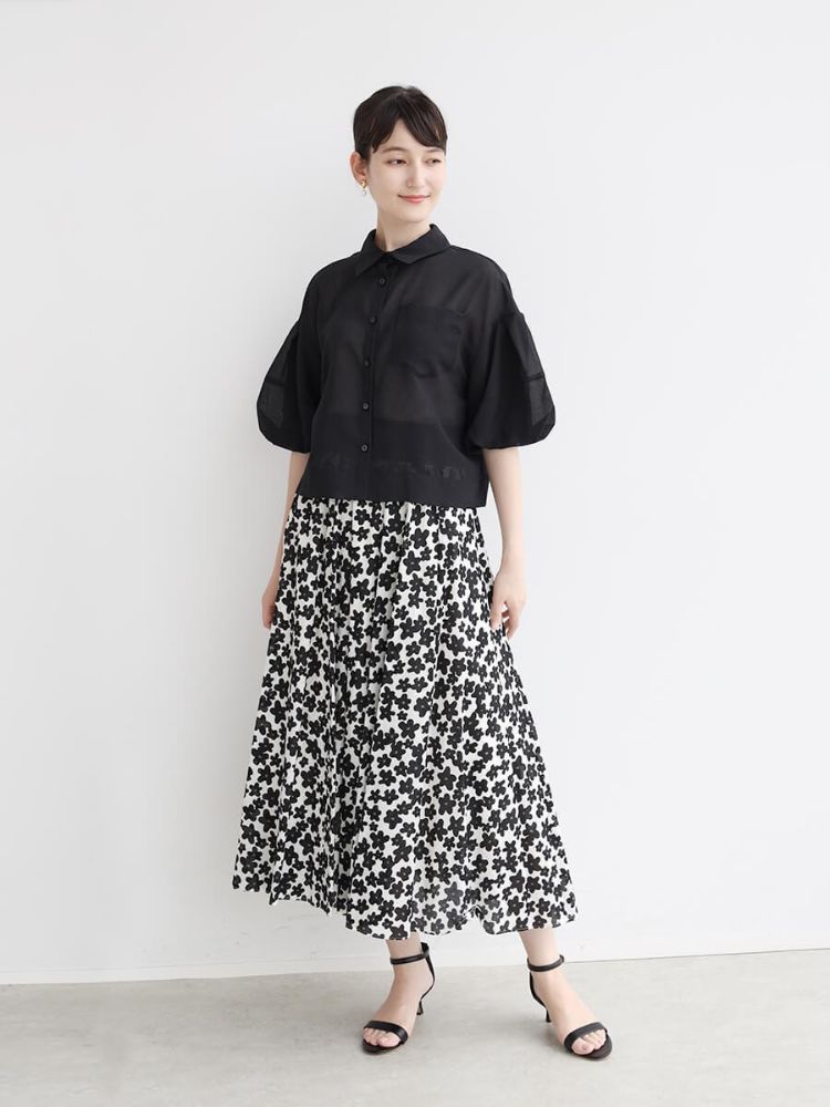 【ヤマダヤ系列】新品タグ付きFENNELフェンネルお花柄スカート セール】フェンネル FENNEL レトロフラワースカート(505441821