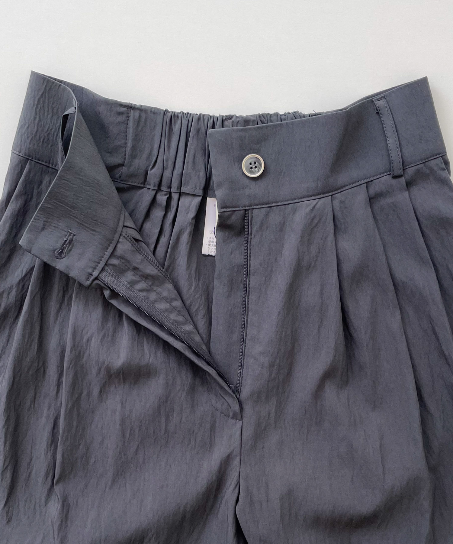 タグ付 CANAL JEAN 24SS El mar リネンタックパンツ 黒 S キャナルジーン CANAL JEAN 【セットアップ対応】El mar