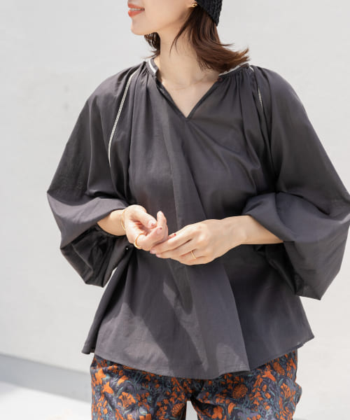セール 30%OFF】コットンボイルハシゴレースブラウス(505443186