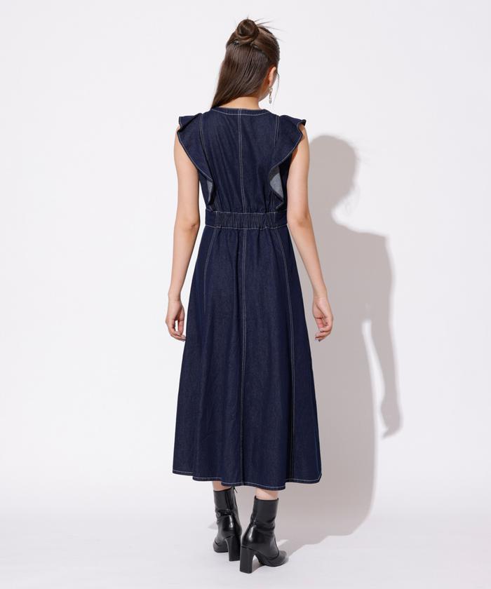 送料関税込【Dries Van Noten】デニム マキシドレス DRIES VAN NOTEN デニムマキシドレス