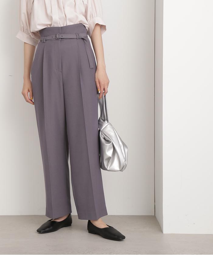 セール】ハイウエストベルト付ストレートパンツ《S Size Line