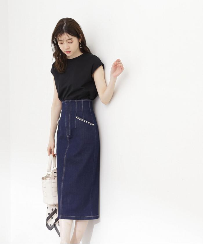 ウエスト 金子麻貴さん着用】フロントジップハイウエストパンツ