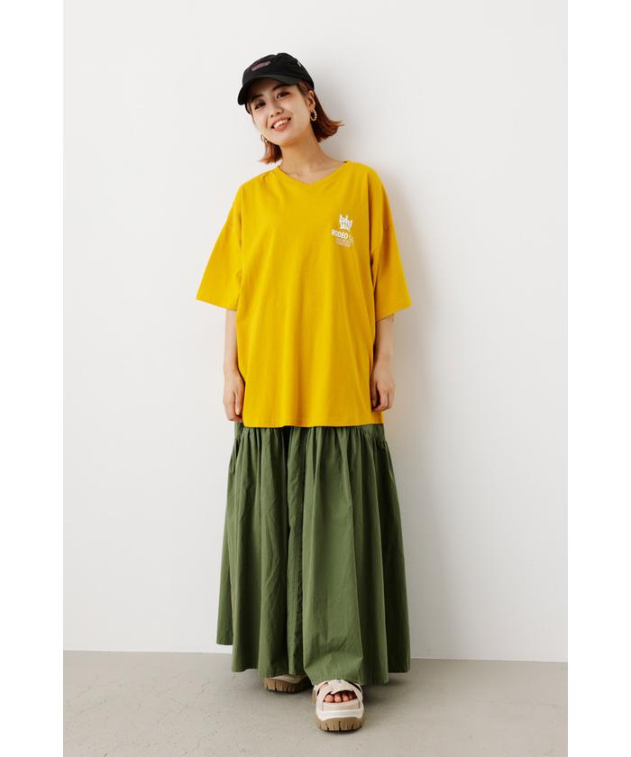 暮らしに便利なアイテム セール 26%OFF】スクリプトカラーロゴTシャツ(505445829 トップス