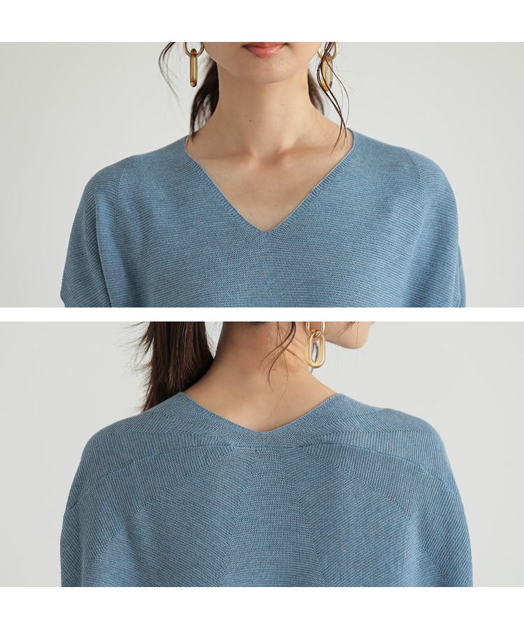 期間限定! DKNY Vネック ドルマンスリーブ ワンピース Vネックドルマンスリーブワンピース 全3色 R1071 | Riric 一癖
