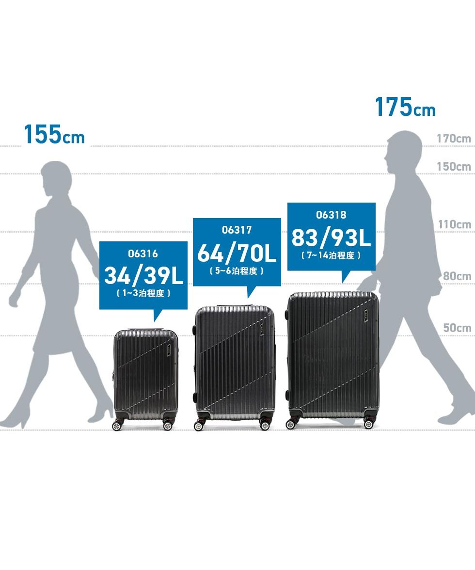 エース スーツケース ACE クレスタ キャリーケース 軽量 ace 83L 93L