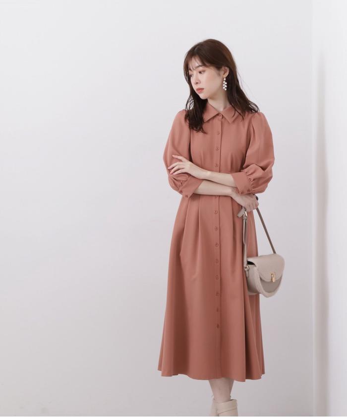セール 50%OFF】タックフレアシャツワンピース(505438578 セール 50%OFF】タックフレアシャツワンピース(505438578