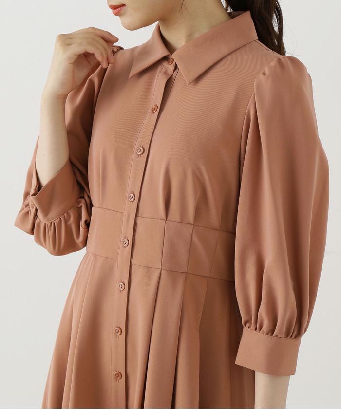 セール 50%OFF】タックフレアシャツワンピース(505438578