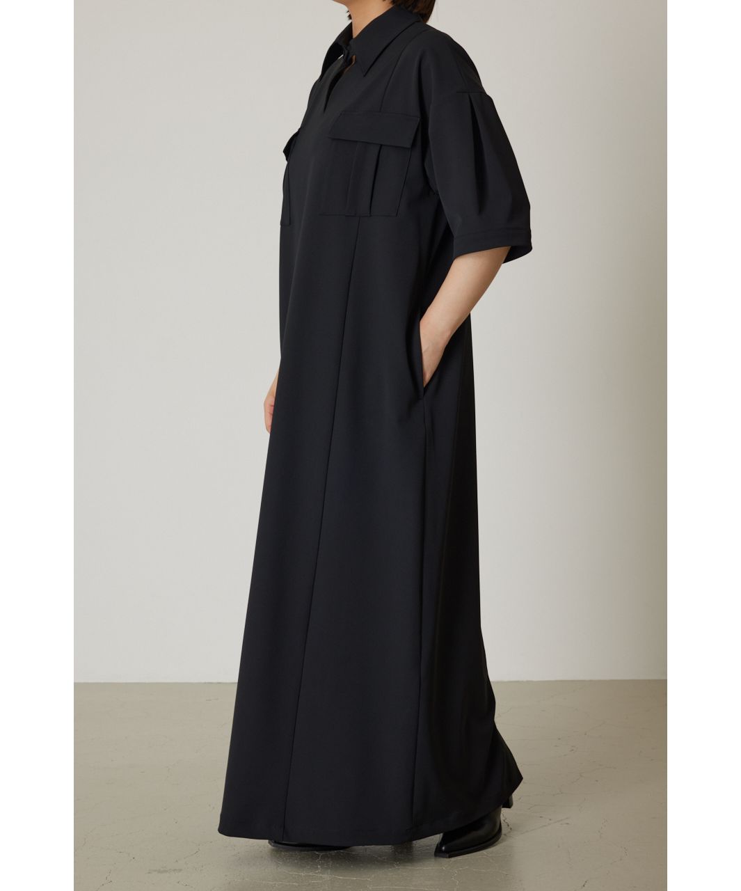 ワンピース RIM.ARK Neck design box dress 36 リムアーク RIM.ARK Neck design box dress （L/KHA） -靴