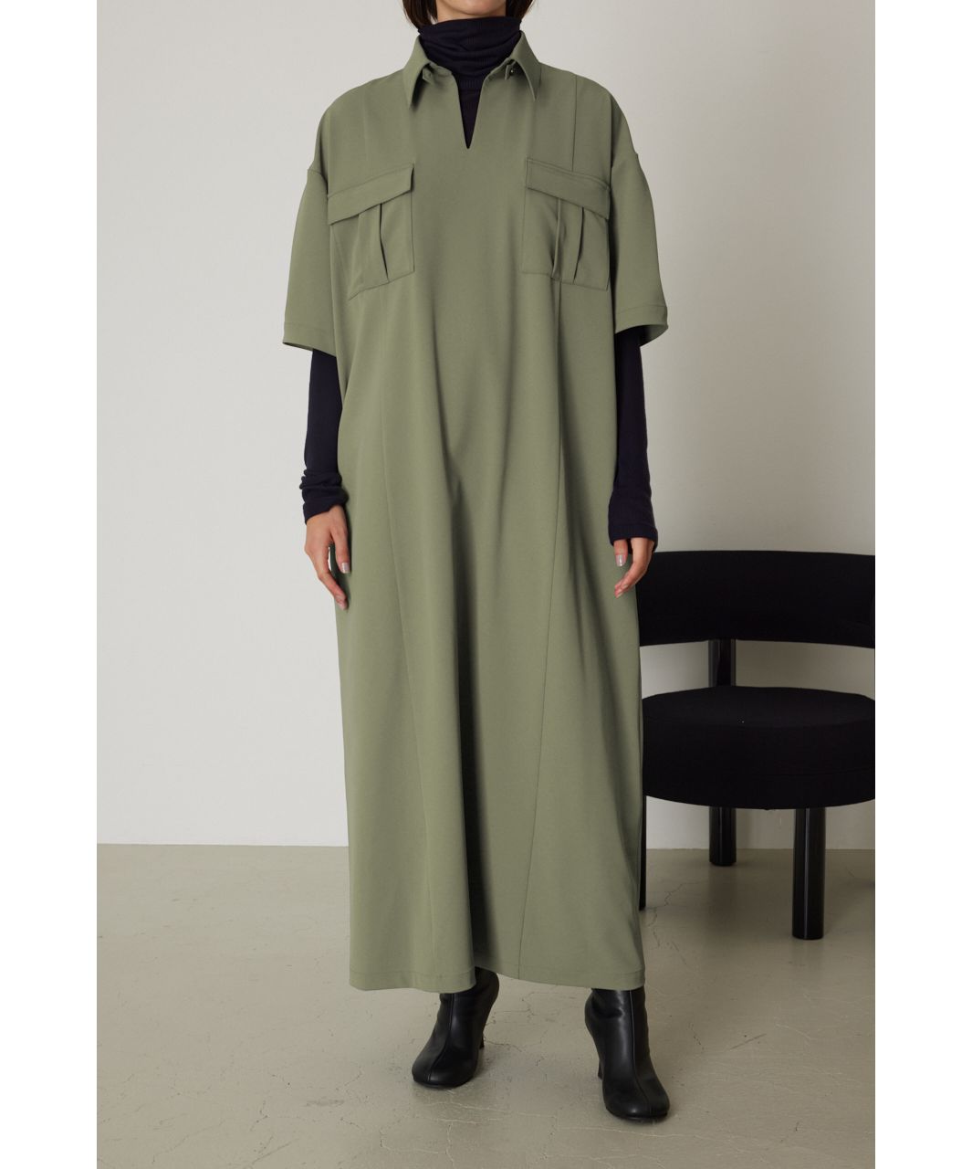 RIM.ARK（リムアーク）の「Symbol embroidery dress（ワンピース