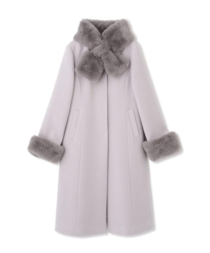 セール 30%OFF】フェイクファー取外しコート/23AW(505451819