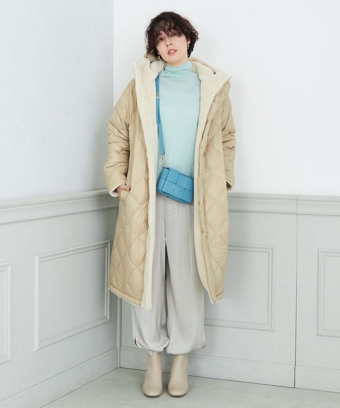 セール】◇【WEB限定】【TAION/タイオン】別注ダイヤキルト×ボア