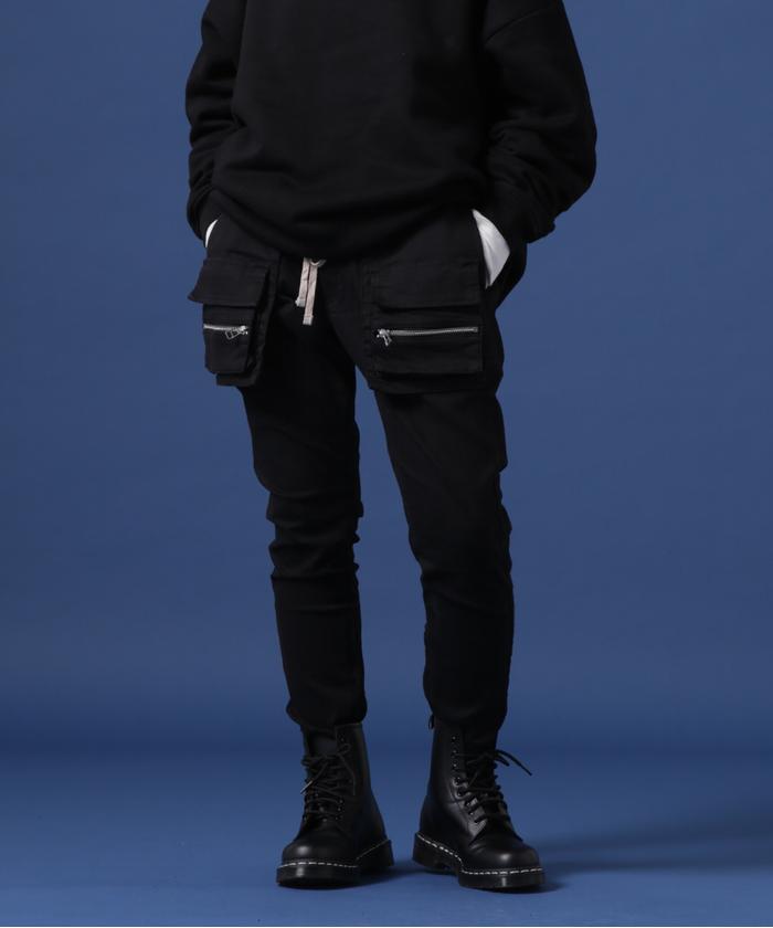 【DankeSchon】ST TWILL FLAP PANTS Black 要在庫確認 男女兼用 DankeSchon】ST TWILL FLAP PANTS Black 要在庫確認 男女兼用