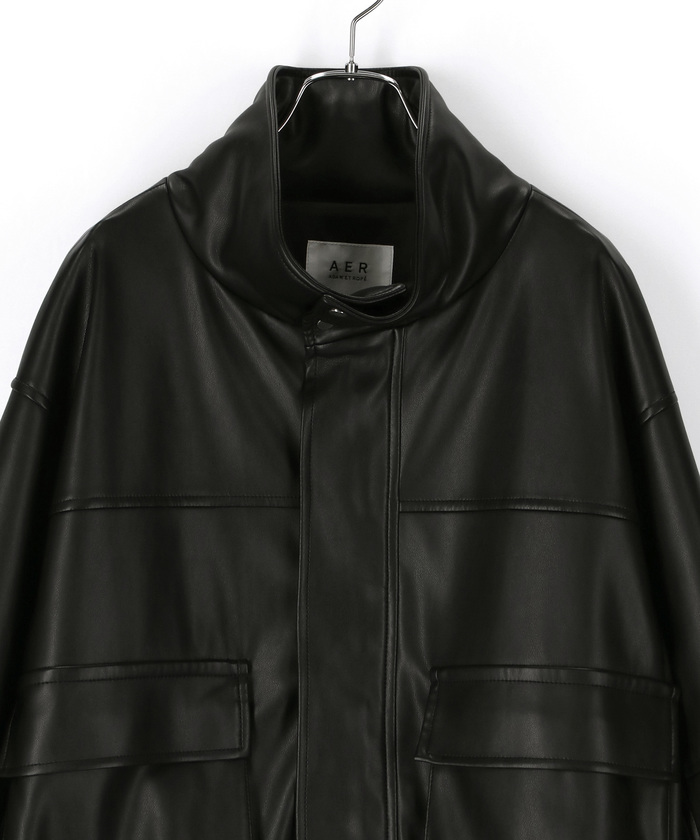 セール 20%OFF】【WEB限定】スタンドネックフェイクレザージャケット(505454359) | アダム エ ロペ(ADAM ET ROPE')  - d fashion