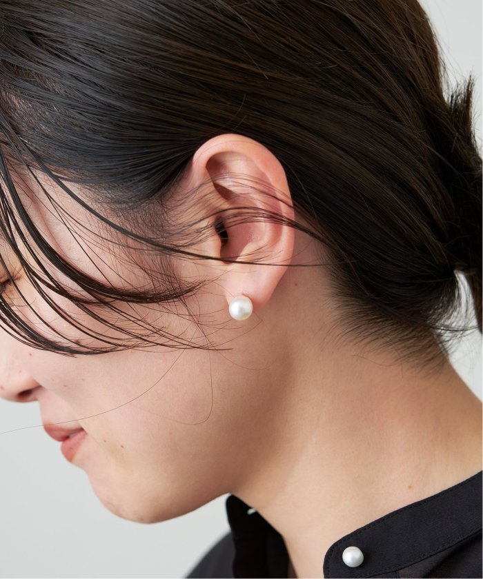GIGI パール付きフープピアス