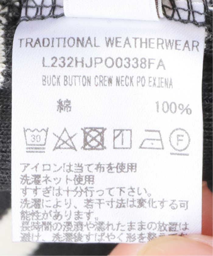 追加》【TRADITIONAL WEATHERWEAR】バックボタンクルーネックプル