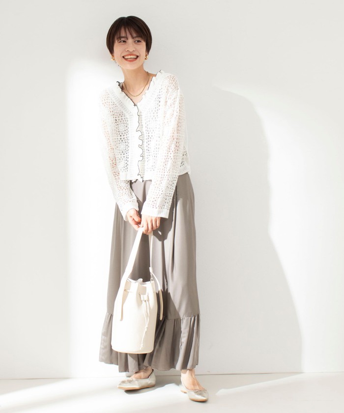 Rie Miller/フラウンスヘムマキシスカート Rie Miller/フラウンスヘムマキシスカート