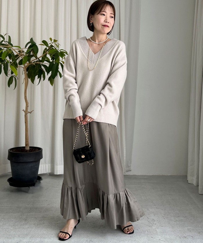 Rie Miller/フラウンスヘムマキシスカート Rie Miller/フラウンスヘムマキシスカート