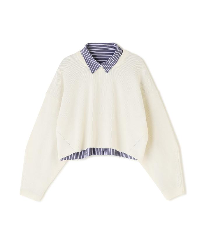 クロップドニット＆シャツセット23AW(505455723) | ナチュラル