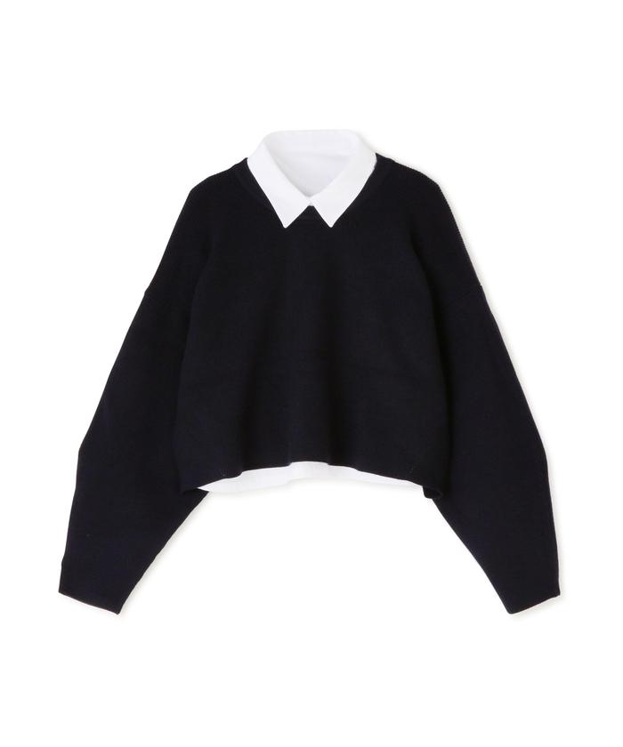 クロップドニット＆シャツセット23AW(505455723) | ナチュラル