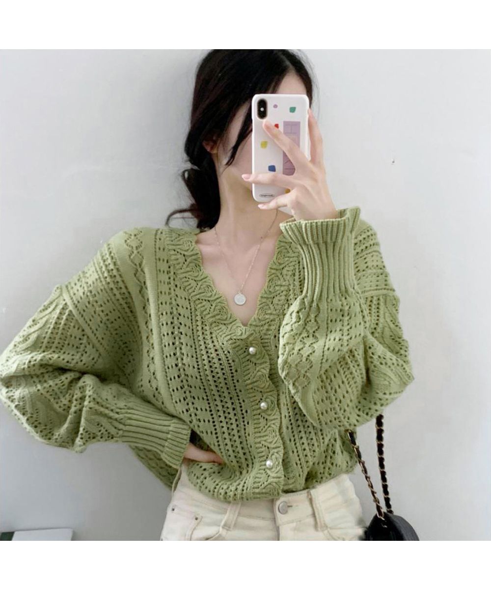 mix fringe 2way knit cardigan – Bab