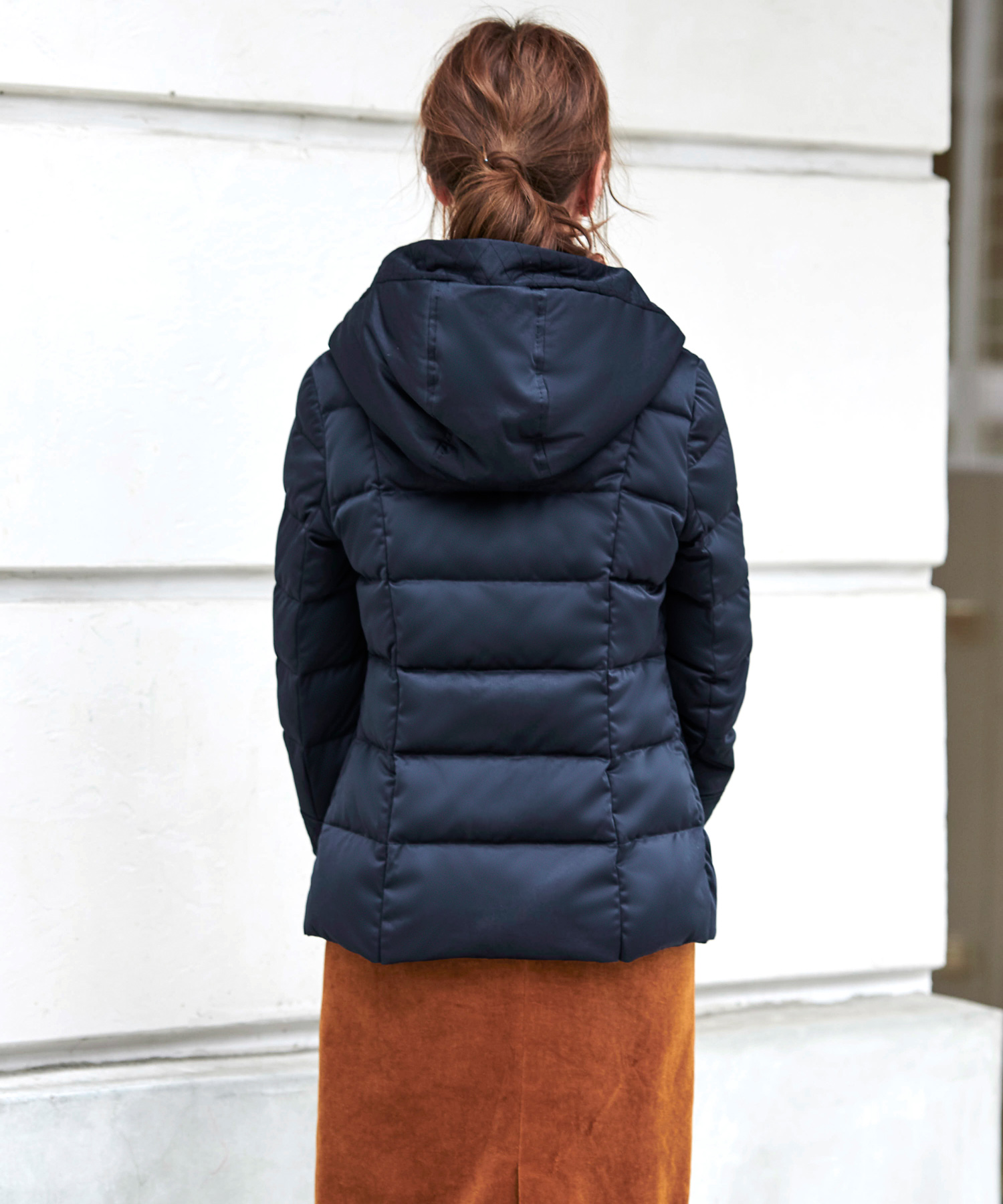ルイルエブティック　プレミアムストレッチライトダウン ミドルフードタイプ　M ルイルエブティック RUIRUE BOUTIQUE プレミアムストレッチ