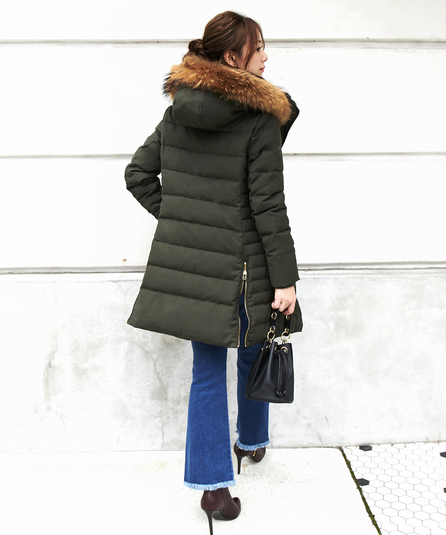 RUIRUE BOUTIQUE ダウンコート ダウンジャケット ラクーンファー