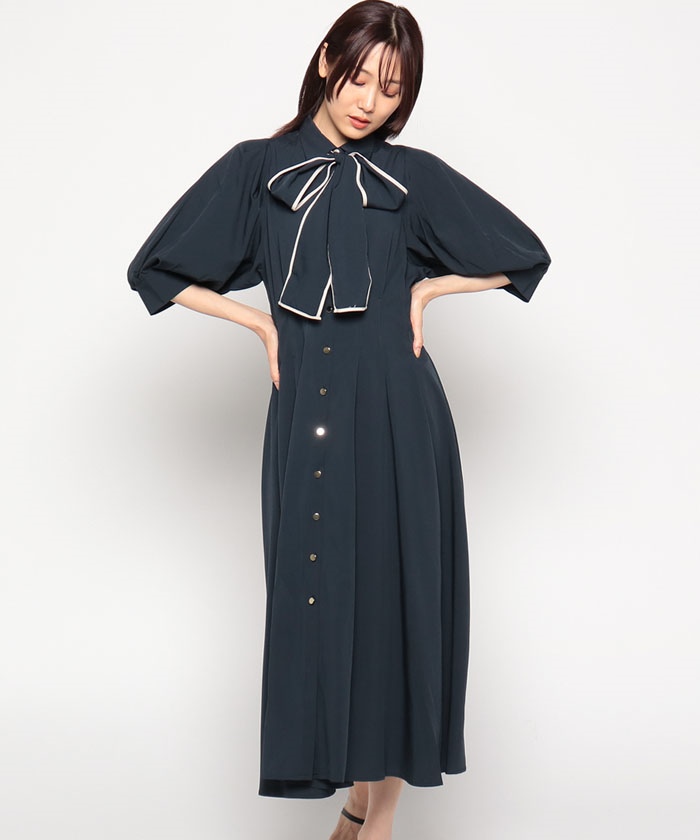 ANOTHER BRANCH OLIVE des OLIVE/シフォン花柄袖あきボウタイ