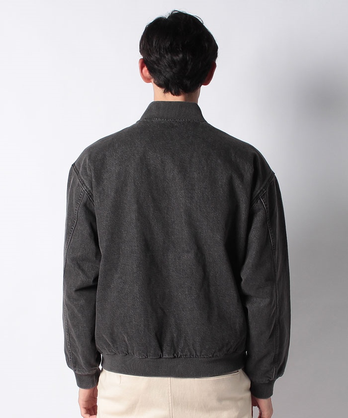セール】バーシティージャケット ブラック WORN IN(505452381 セール】バーシティージャケット ブラック WORN IN(505452381