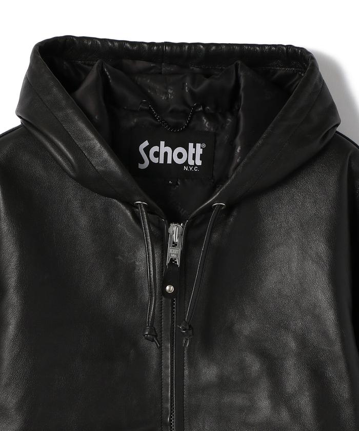 セール 30%OFF】LEATHER FULLZIP PARKA/レザー フルジップ