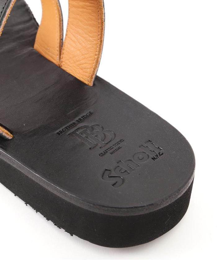 【美品・限定別注】Brother Bridge ／Schott レザーサンダル 限定別注】BROTHER BRIDGE／ブラザーブリッジ