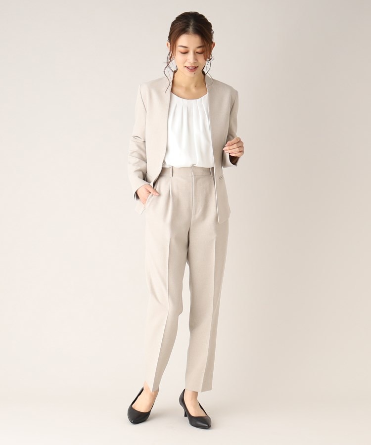 クーポン】【セール52%OFF】【麻混/夏スーツ/洗える】クリスピー