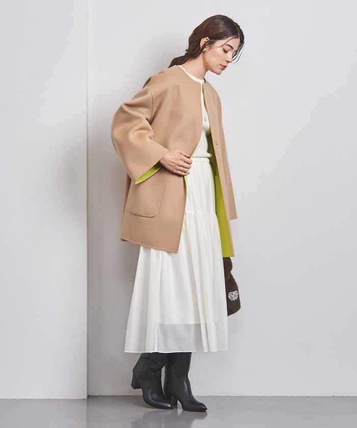 UNITEDARROWS ユナイテッドアローズ バイカラーリバーミドルコート36 バイカラー リバー ミドルコート