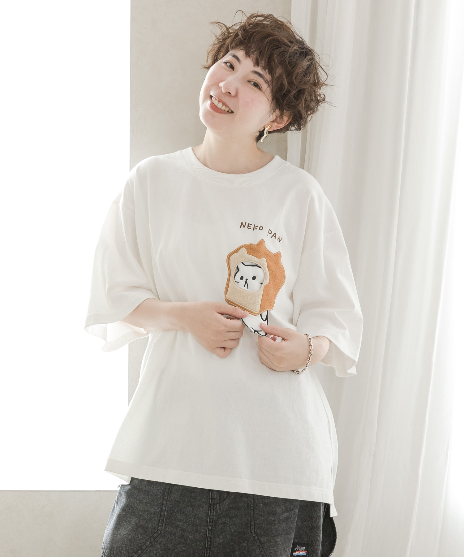 セール 20%OFF】ネコパンギミック刺繍Tシャツ(505451989