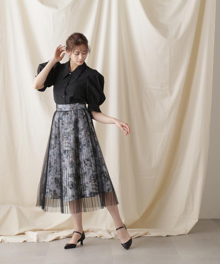 JILLSTUART❤︎大人可愛いフラワープリントフレアスカート