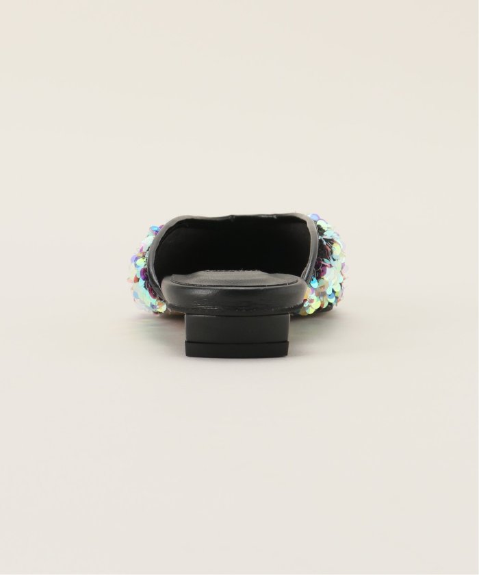 美品 ルタロン GRISE ポインテッドスパンコールミュールフラット 追加》GRISE ポインテッドスパンコールミュールフラット