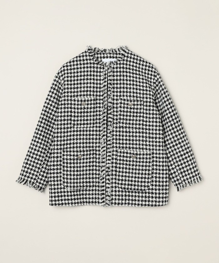 CARINE ROITFELD PARIS ノーカラージャケット 未使用タグ付き CARINE ROITFELD PARIS ノーカラージャケット 未使用タグ付き