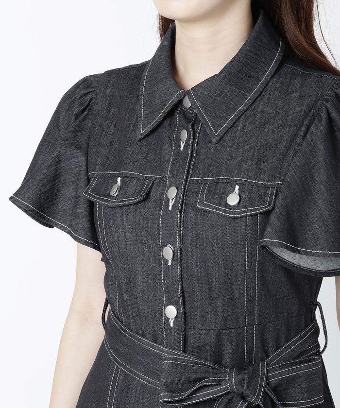 袖フレアデニムワンピース(505436354) | ウィルセレクション
