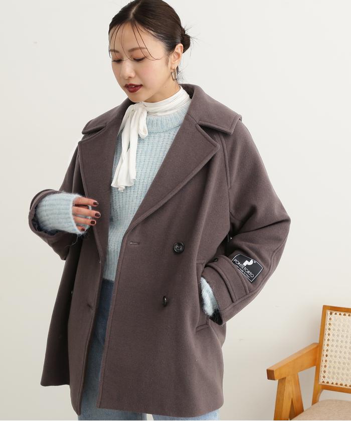 セール】ウールパイルダブルミディコート《S Size Line セール】ウールパイルダブルミディコート《S Size Line