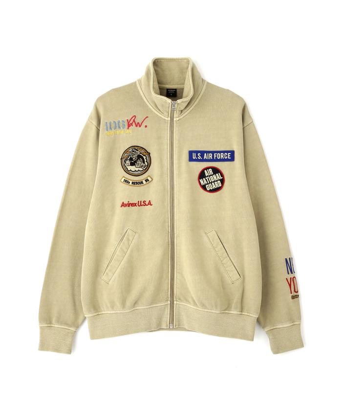L/S FADE WASH STAND ZIP SWEAT NYC ANG(505464802) | AVIREX(AVIREX