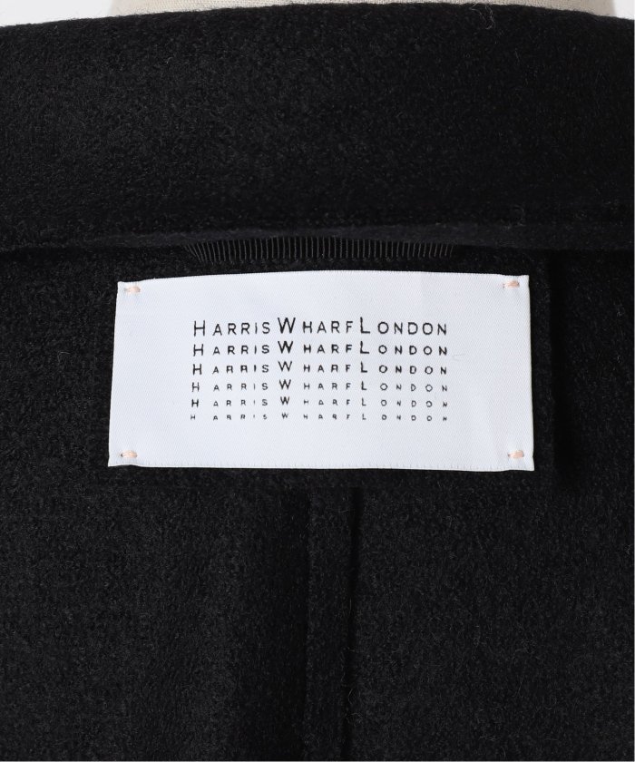 別注【HARRIS WHARF LONDON】dropped shoulder d.b. coat pr：コート