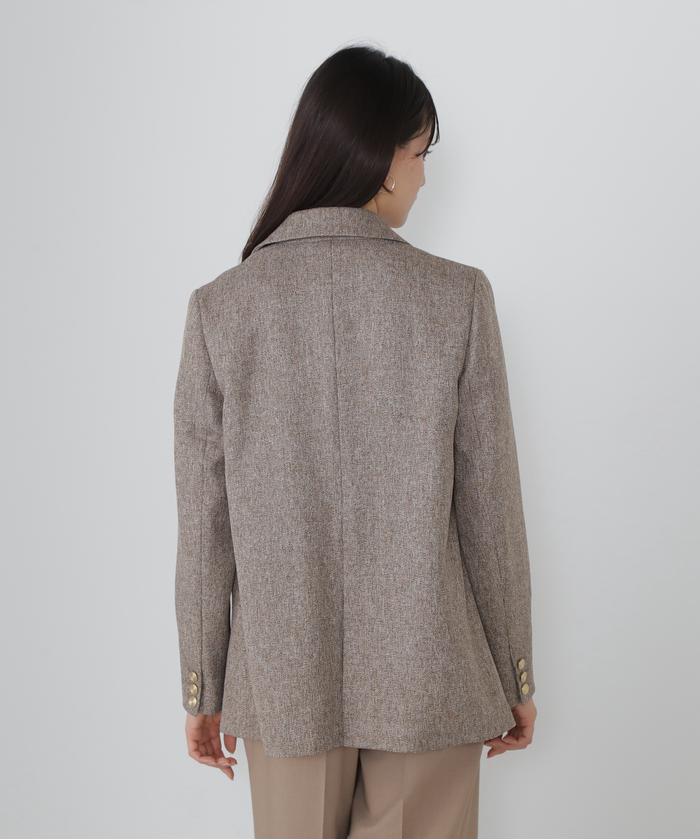 【ショコラ】ダブルブレストボクシージャケットナチュラルビューティー ダブルブレストボクシージャケット23AW(505458137) | ナチュラル