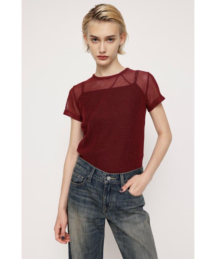 SLY レースシャツ　新品 セール 50%OFF】SHEER MESH Tシャツ(505467407) | スライ(SLY