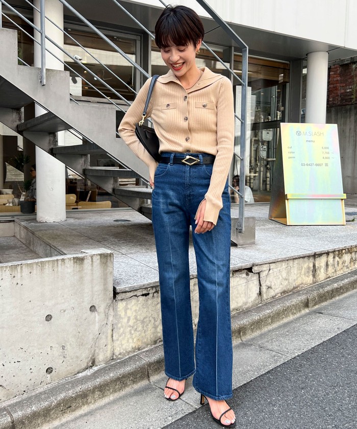 NOLLEY'Sの<飯豊まりえさん着用>【RM denim】スリットフレアハイ