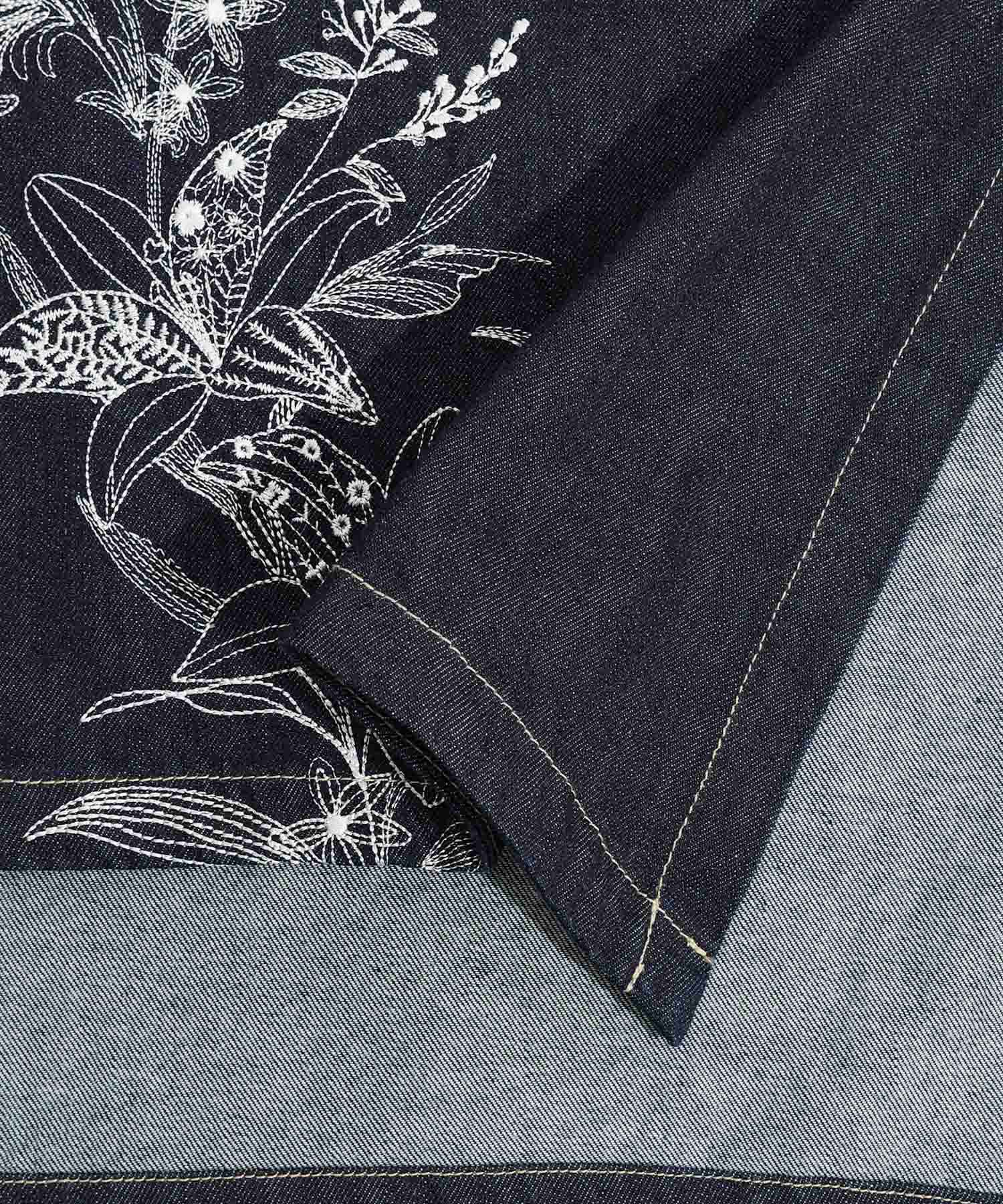 クーポン】【セール 20%OFF】【セットアップ対応商品】花蝶刺繍