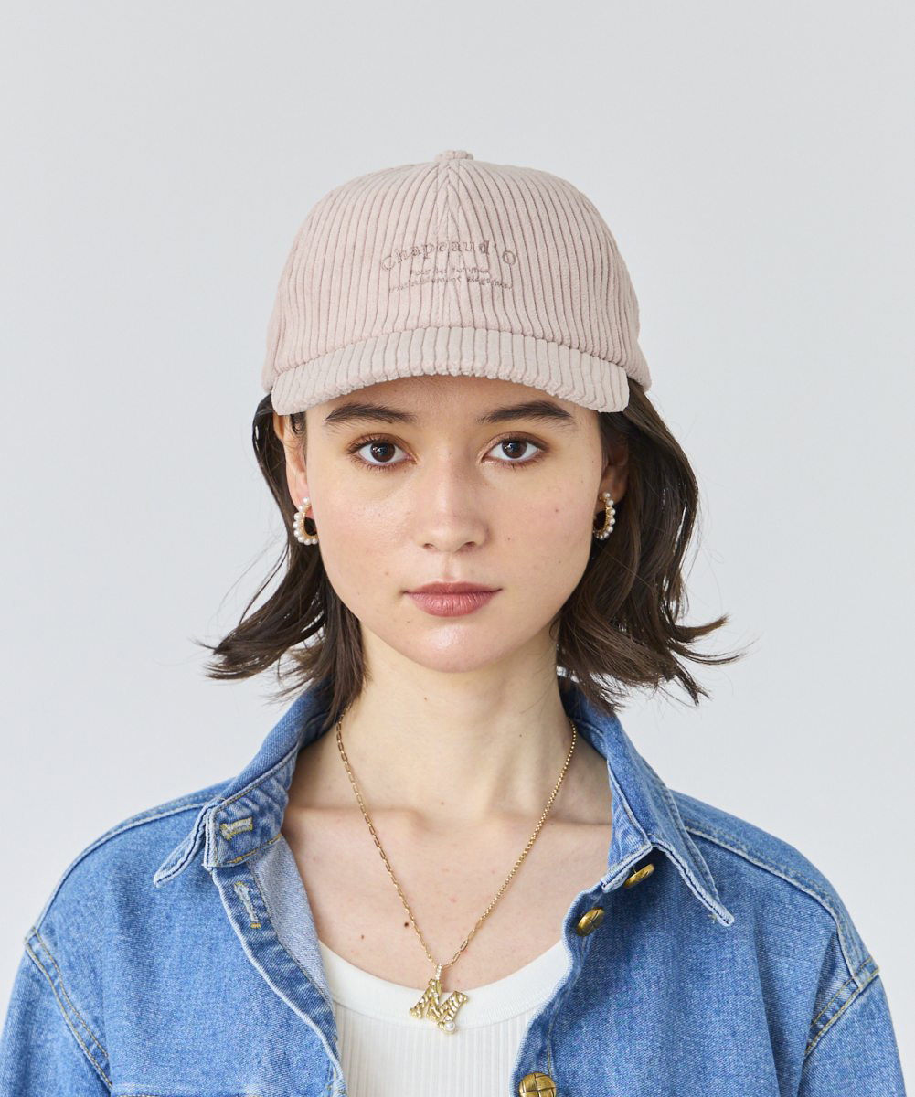 Chapeau d' O Mid Corduroy Emb Cap(505466376) | Chapeaud'O(Chapeaud