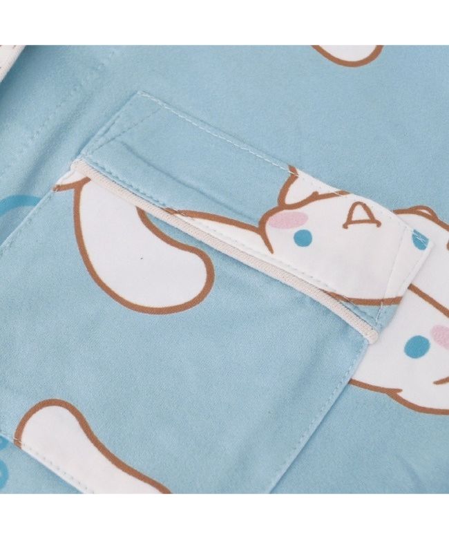 SPAO 公式 サンリオ 半袖 パジャマ(LIGHT BLUE) シナモロール sanrio シナモロール 半袖シャツパジャマ ライトブルー M