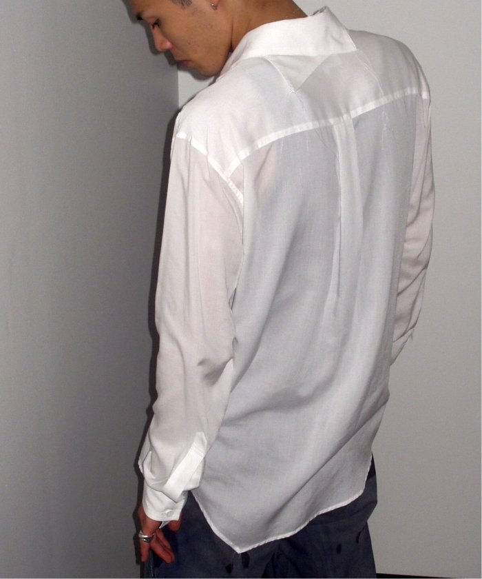 SULVAM / サルバム】ASYMMETRY STAND COLLAR SHIRT(505469323 SULVAM / サルバム】ASYMMETRY STAND COLLAR SHIRT(505469323
