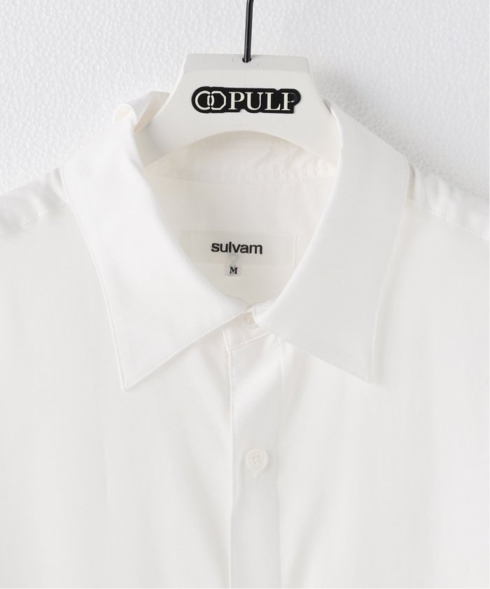 SULVAM / サルバム】ASYMMETRY STAND COLLAR SHIRT(505469323 SULVAM / サルバム】ASYMMETRY STAND COLLAR SHIRT(505469323