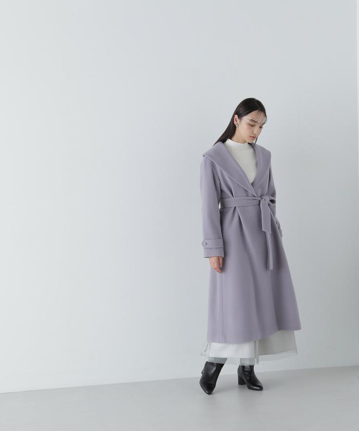セール 50%OFF】ショールカラーコート(505430136) | ナチュラル